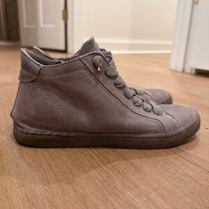 Dolce Vita Gray Calf Hair Sneaker - size 7.5